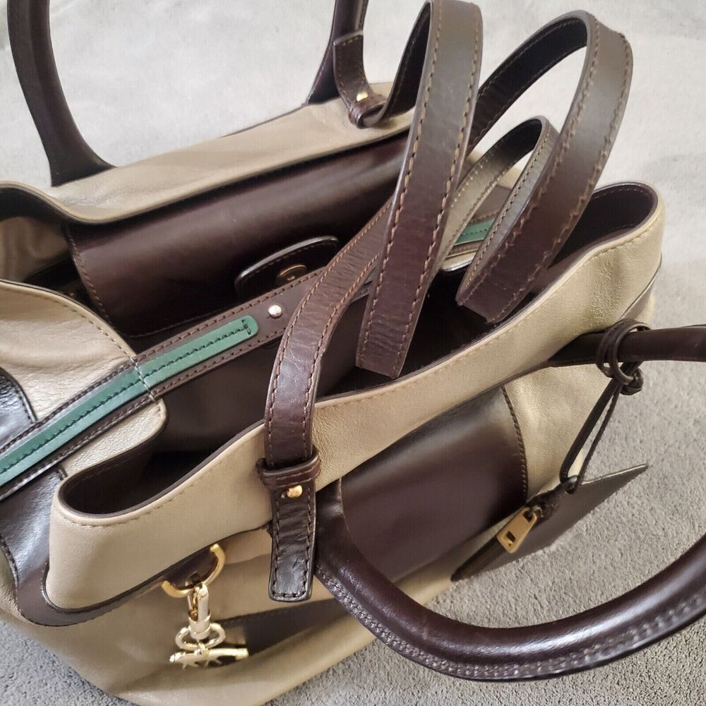 Bally Goat Skin Leather Handbag PINA-MD Tote Satchel Shoulder Swiss Made Vintage - Picture 4 of 16
